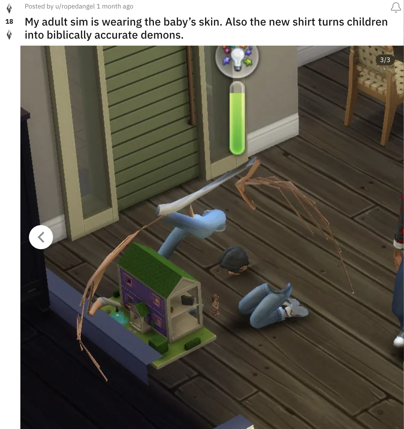 Sims missing their body