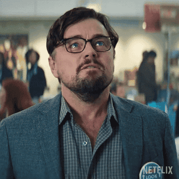 Gif of Leonardo DiCaprio screaming angrily