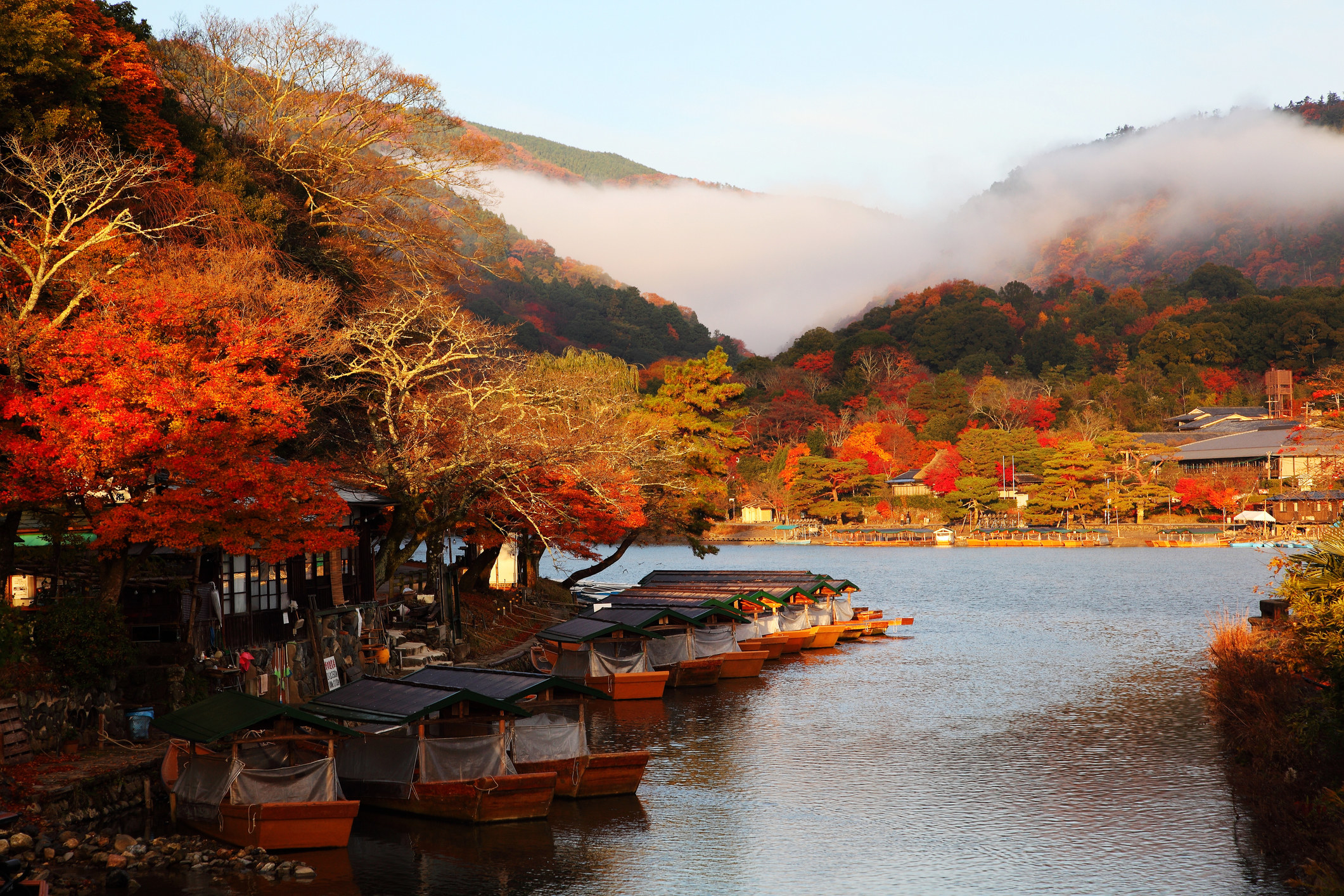 Arashiyama, Kyoto during the fall.