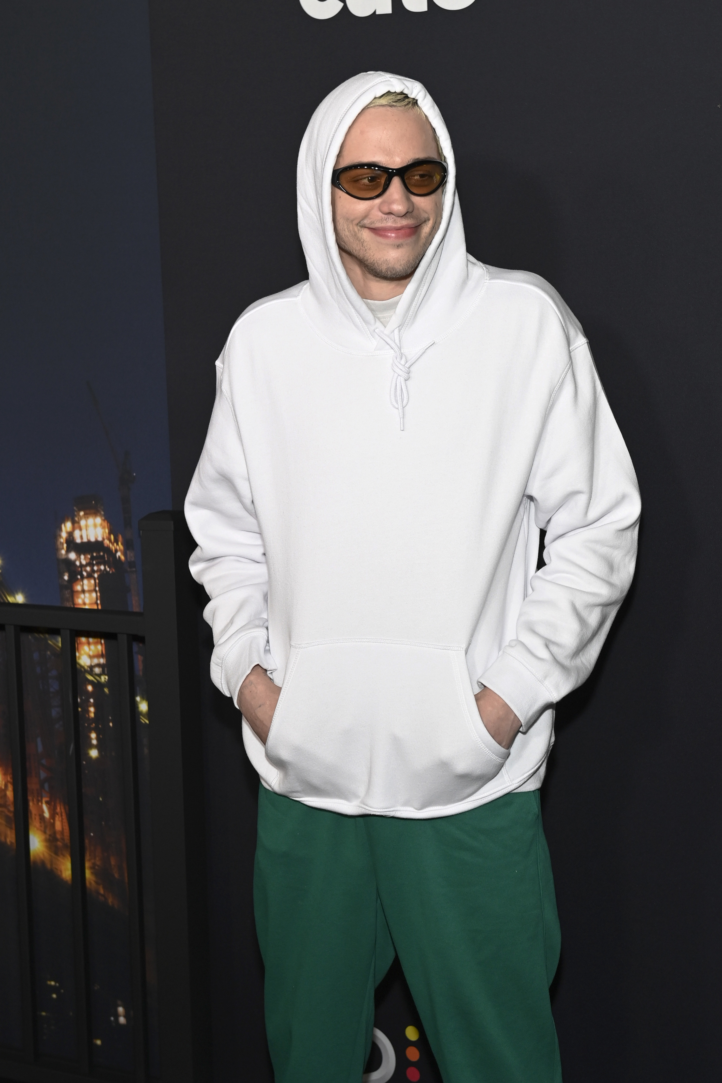 A close-up of Pete in a hoodie