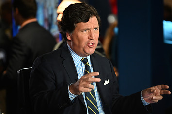 tucker carlson is pictured tuckering