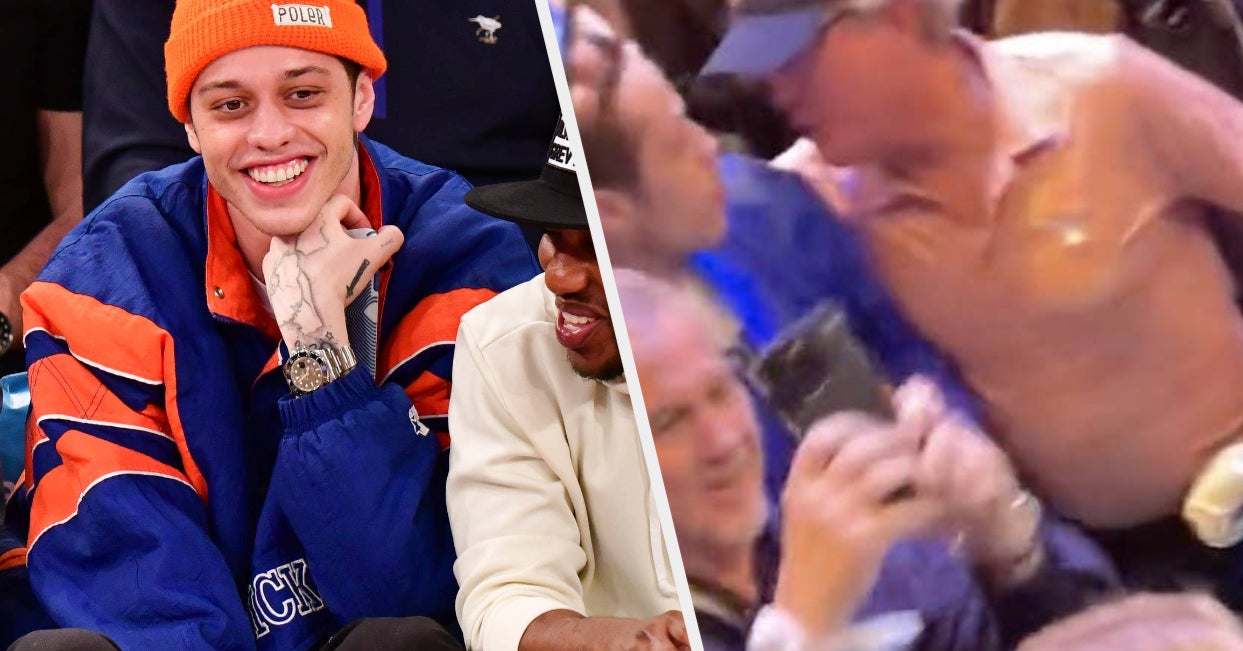 Pete Davidson Was Caught On Camera Pushing A Knicks Fan, But I Think It Was Totally Justified