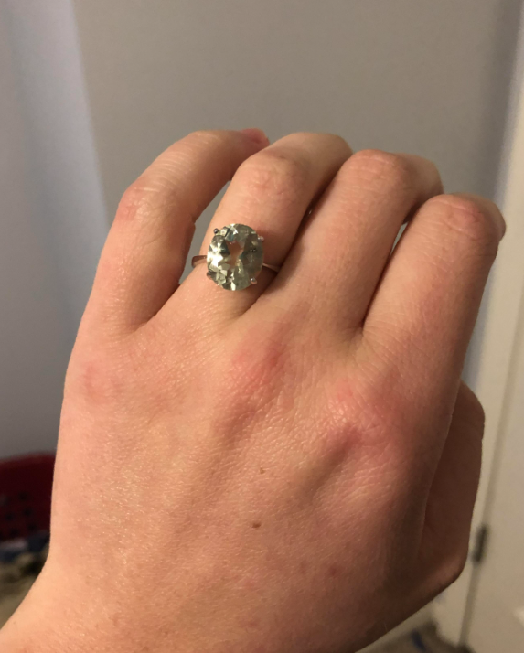 rare ring on a finger