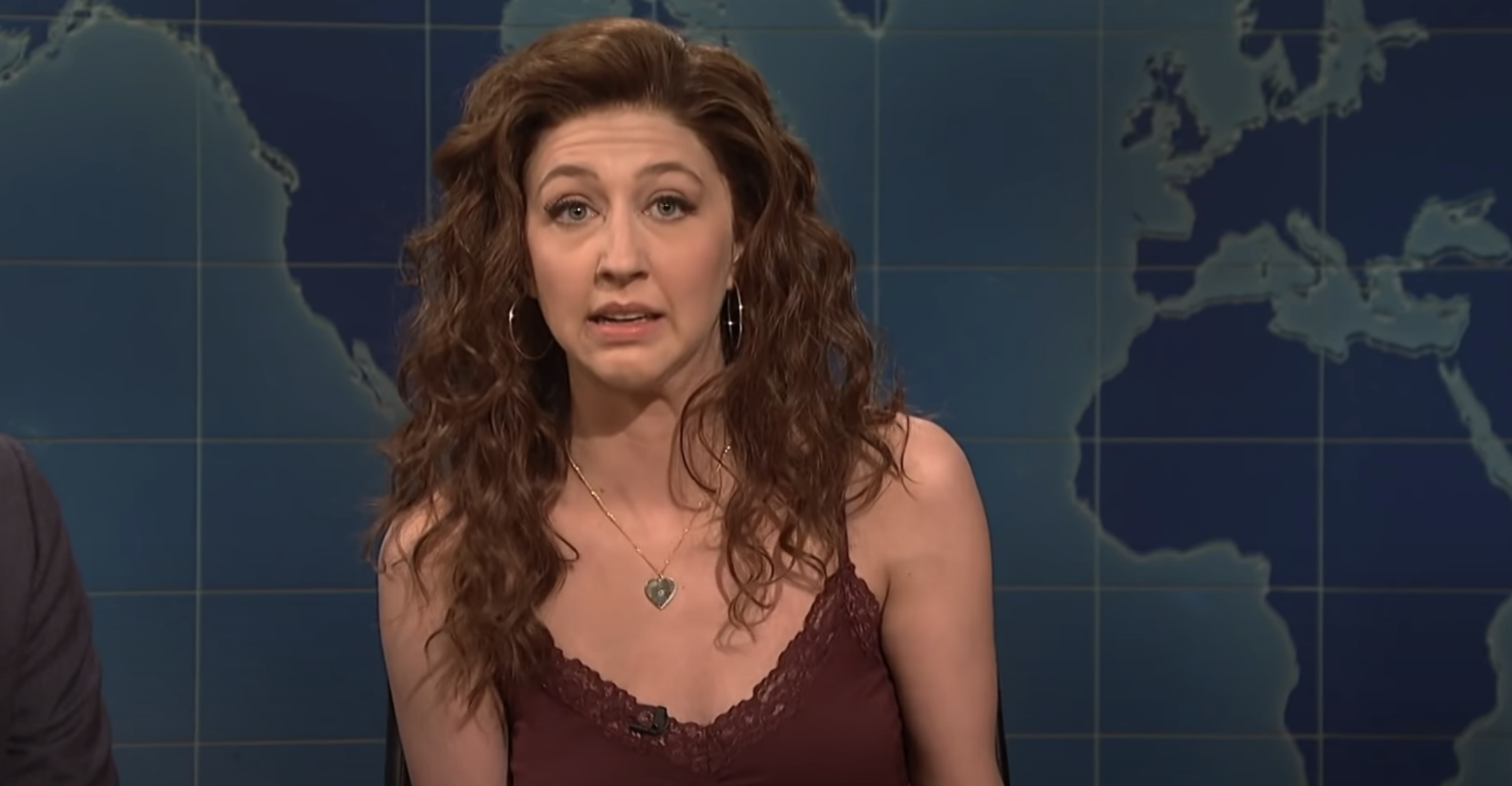 person with eyebrows up