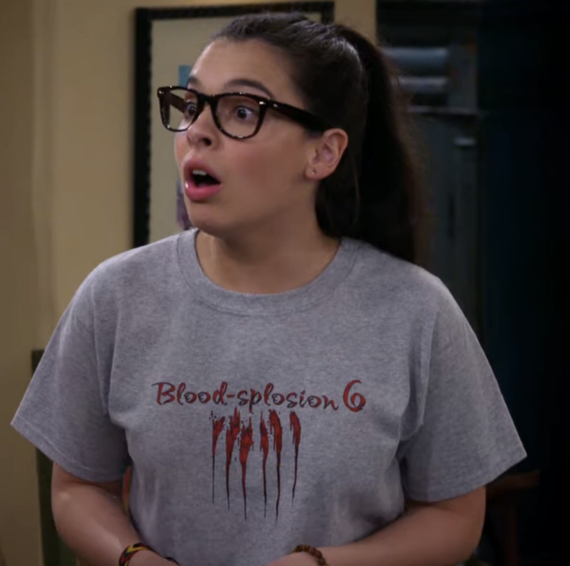 person with mouth open in shock