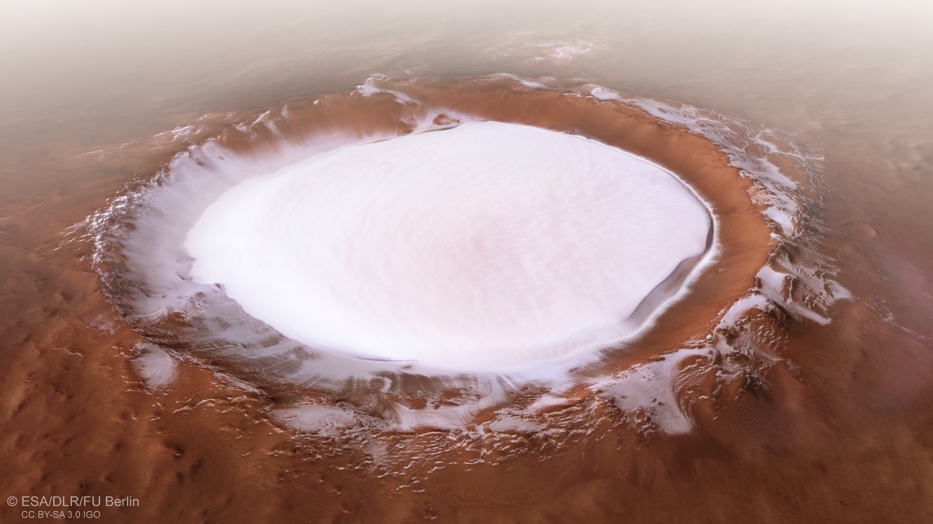 A crater on Mars