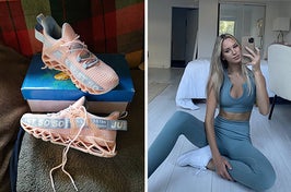 sneakers and workout set