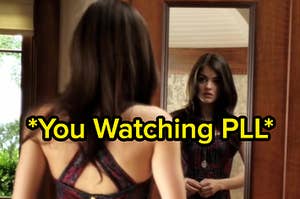 Aria looking in the mirror.