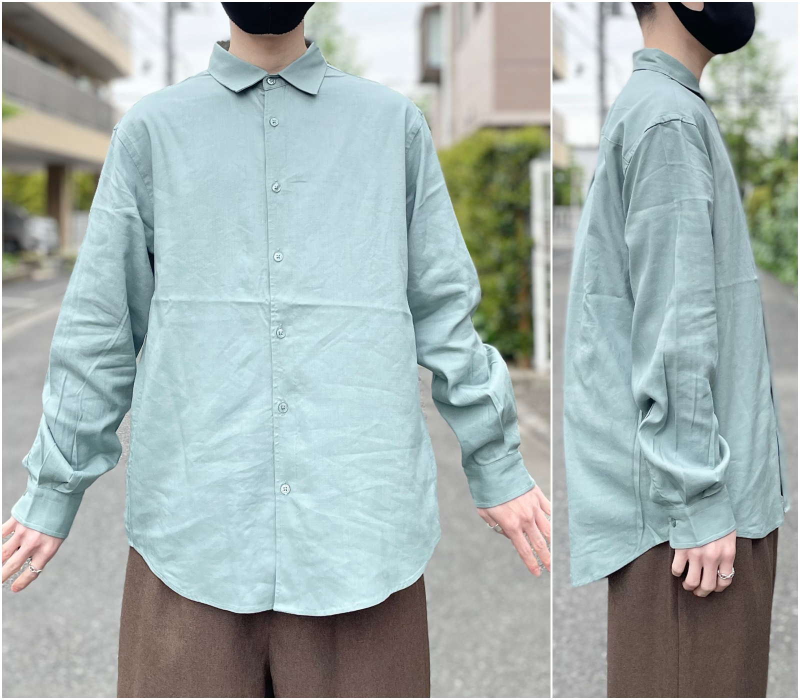 GLOBAL WORK（グローバルワーク）のおすすめのメンズアイテム「リネン混リラックスシャツ」