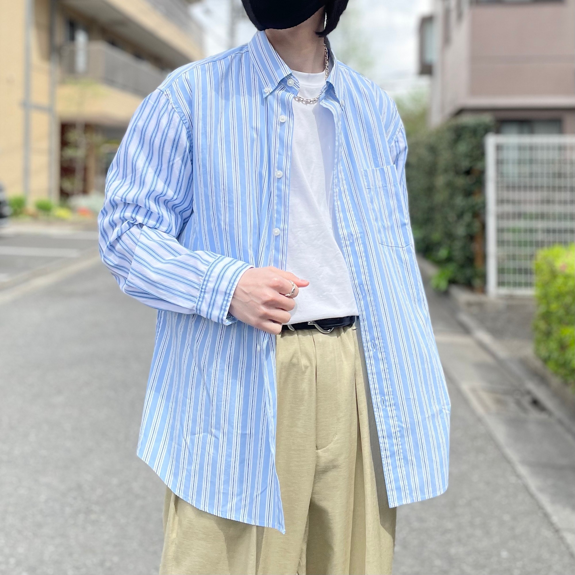 UNIQLO（ユニクロ）のおすすめのメンズアイテム「オーバーサイズストライプシャツ（長袖）」