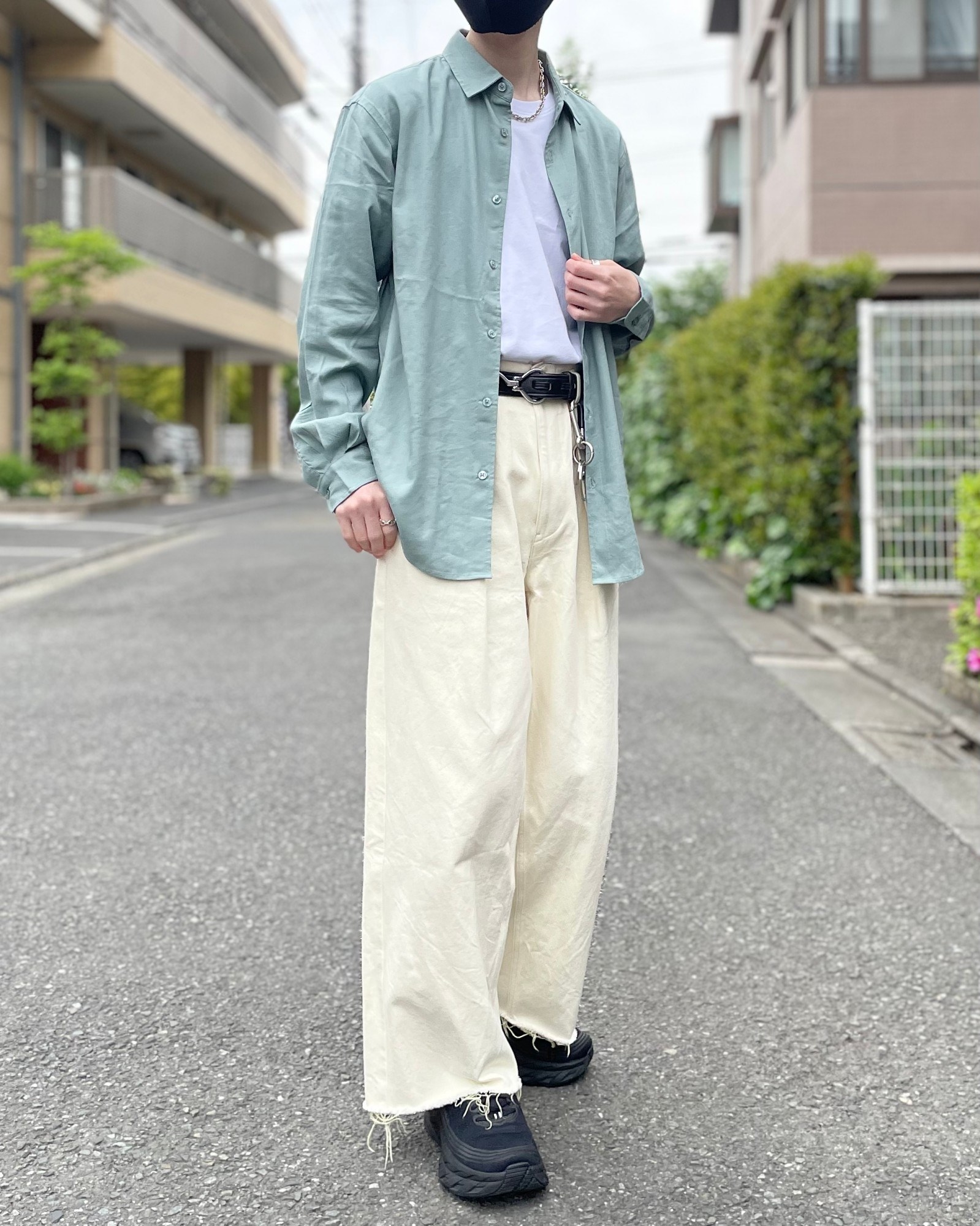 GLOBAL WORK（グローバルワーク）のおすすめのメンズアイテム「リネン混リラックスシャツ」のコーディネート