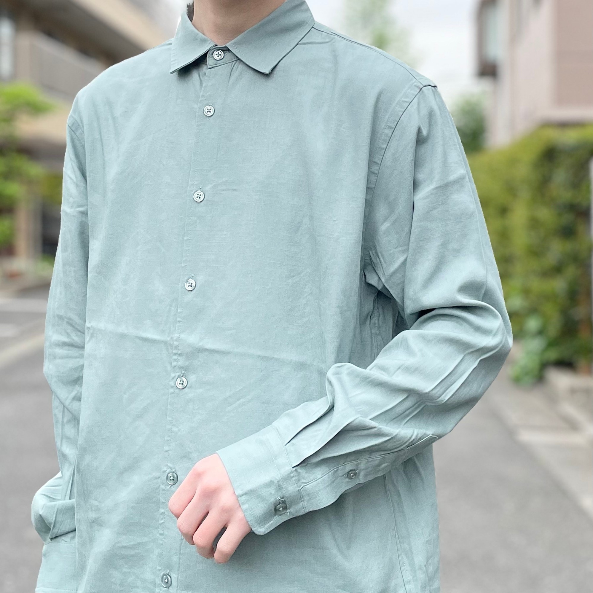 GLOBAL WORK（グローバルワーク）のおすすめのメンズアイテム「リネン混リラックスシャツ」