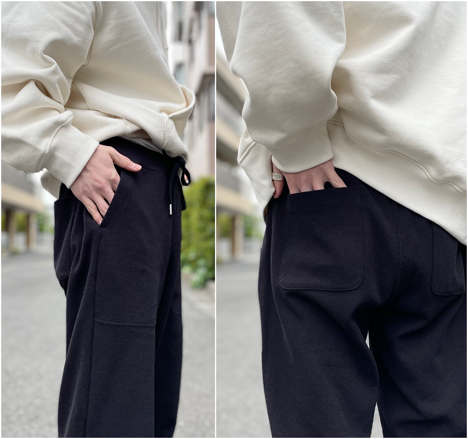 GLOBAL WORK（グローバルワーク）のおすすめのメンズアイテム「ダブルフェイスリブイージーパンツ」