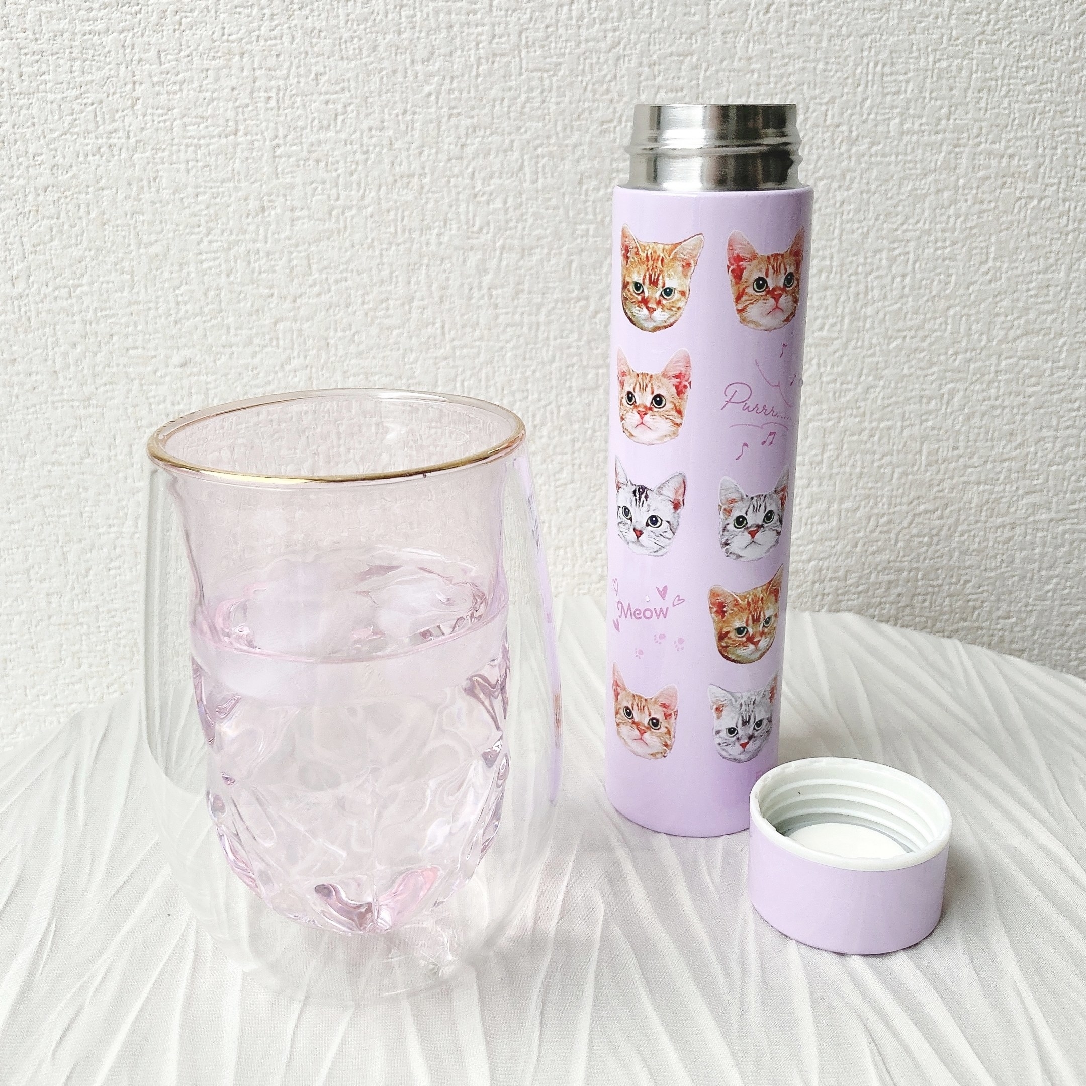 Francfranc（フランフラン）のオススメの水筒「シュシュ ボトル 180ml キャット」