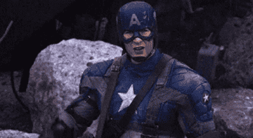 Chris Evans in full Captain America regalia salutes in Marvel&#x27;s Avengers