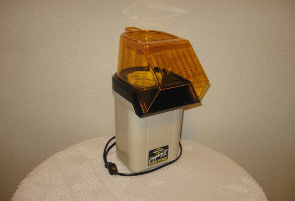 West Bend Poppery II hot-air electric popcorn popper with open-slot side