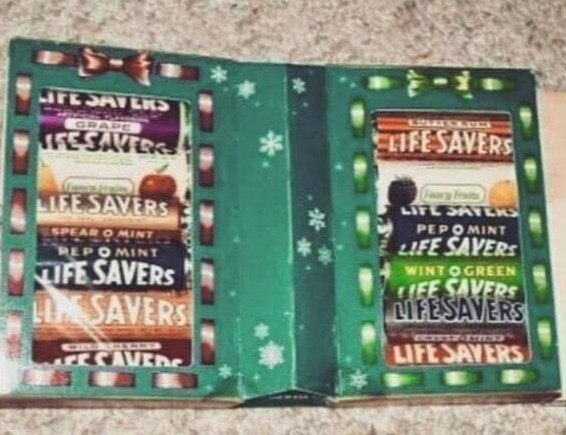 Different flavors of Life Savers in a row