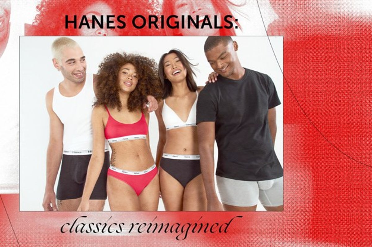 Hanes Originals Seamless Stretchy Ribbed Boyfit Panties Pack in