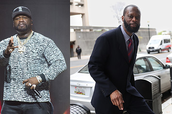 Rapper 50 Cent performs and Pras seen arriving at U.S. district court.