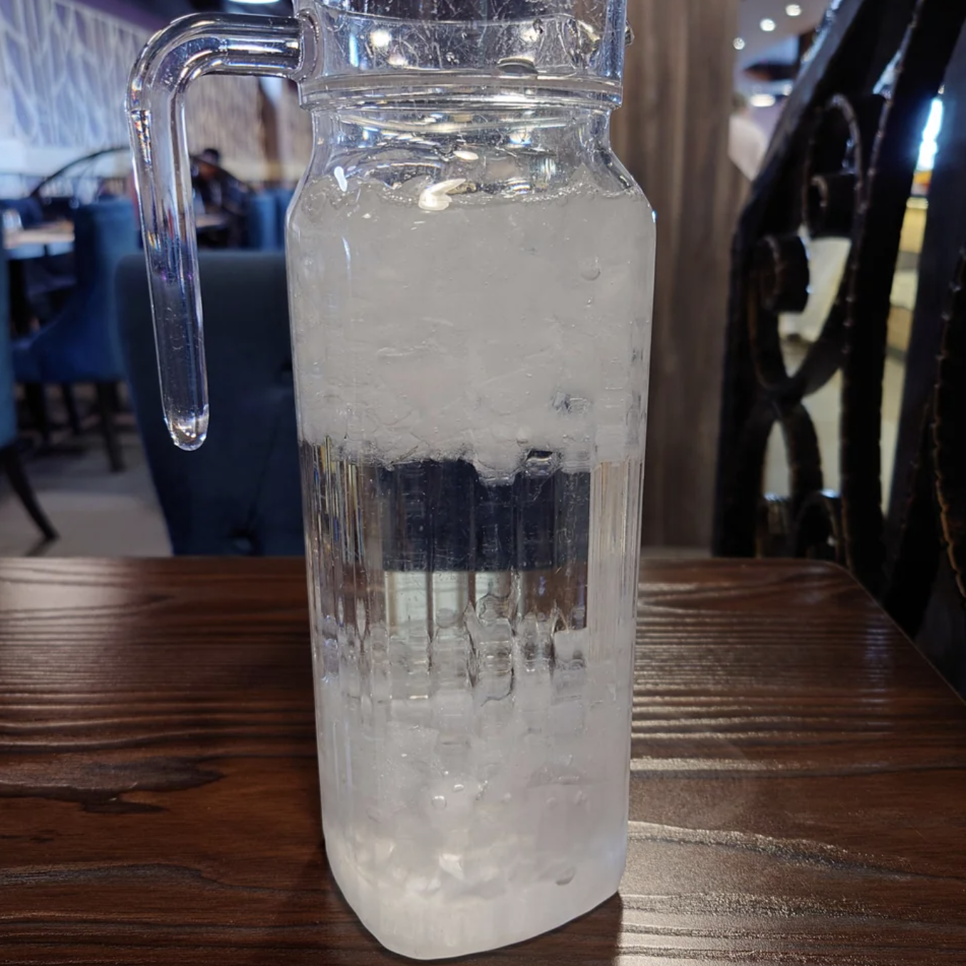 ice separated to the top and bottom