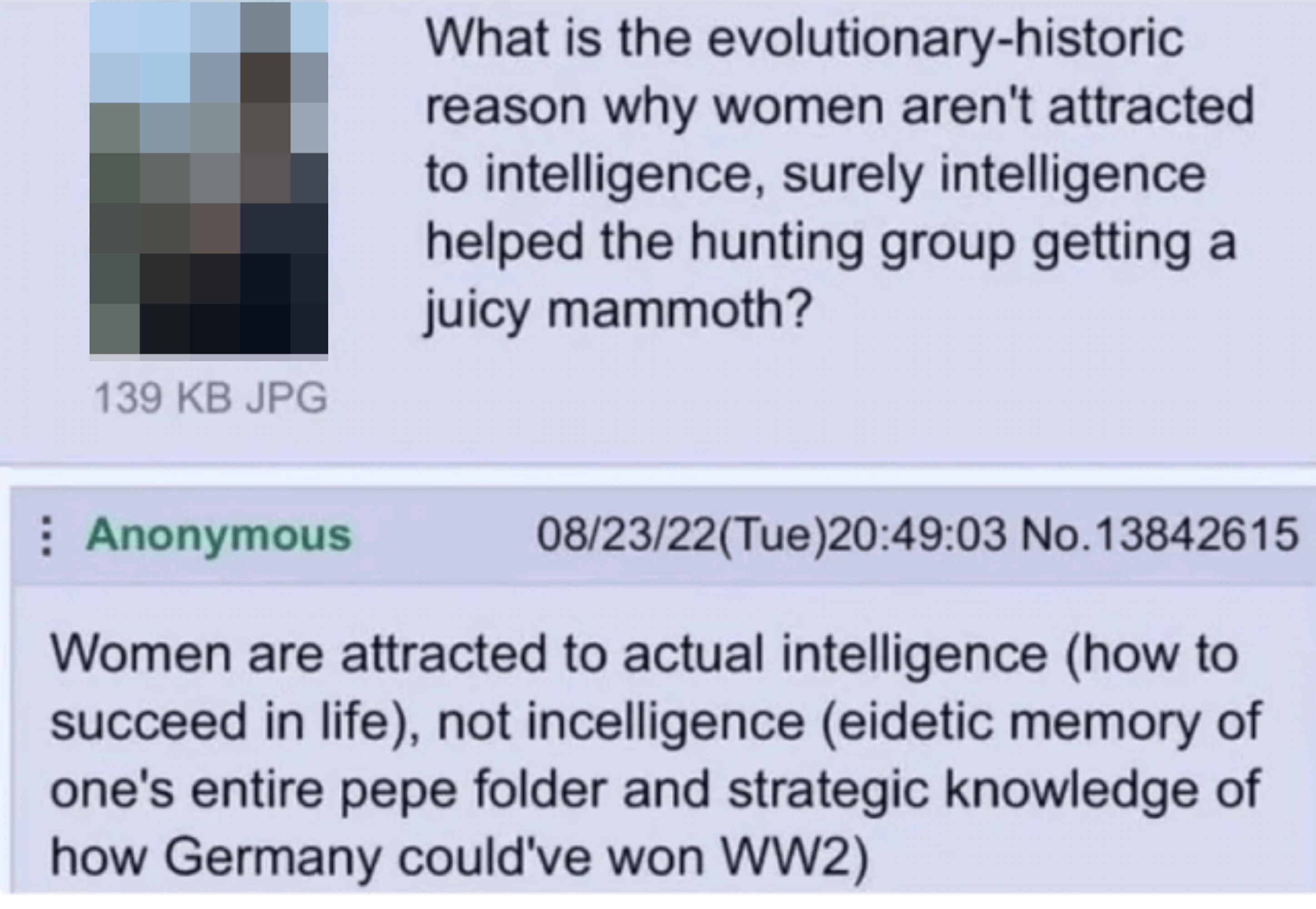 Screenshot of an answer to question on some forum