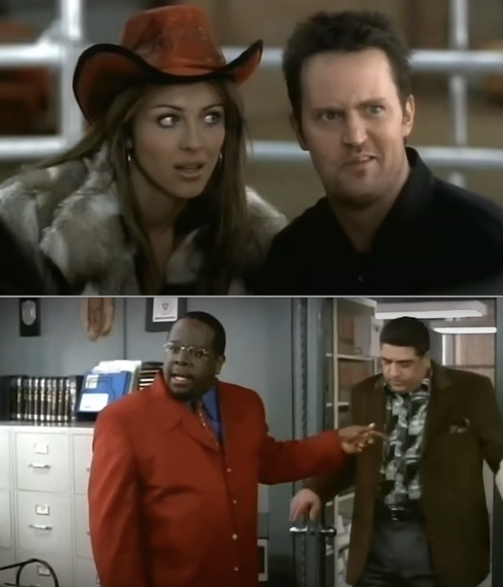 Matthew Perry, Elizabeth Hurley, and Cedric the Entertainer in the movie