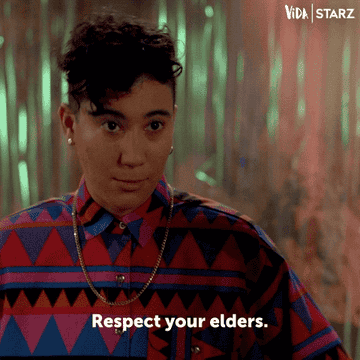 维科Ortiz说“尊重你的elders"