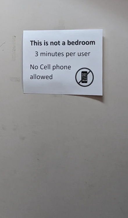 &quot;No cell phone allowed&quot;