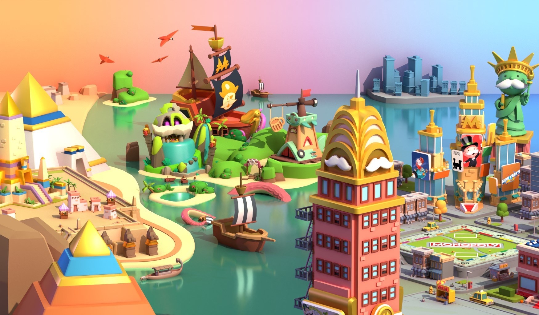 Monopoly Go's digital New York City board