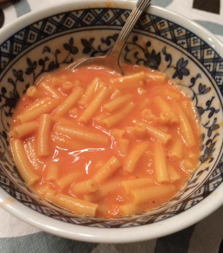 Pasta with condensed tomato soup