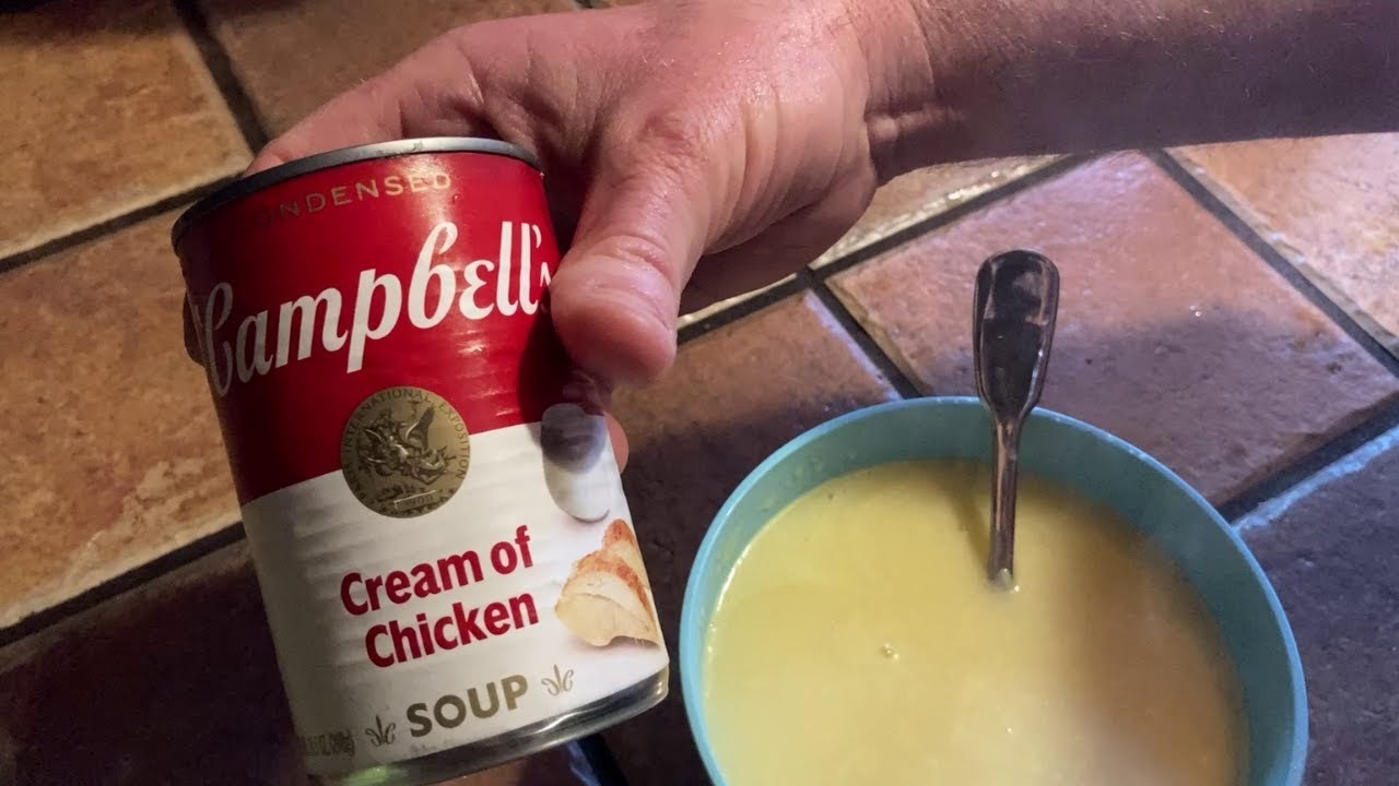 A can of Campbell&#x27;s Cream of Chicken Soup