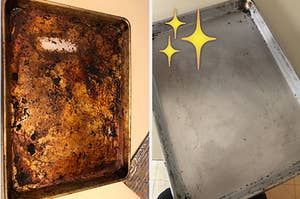burnt then clean pan