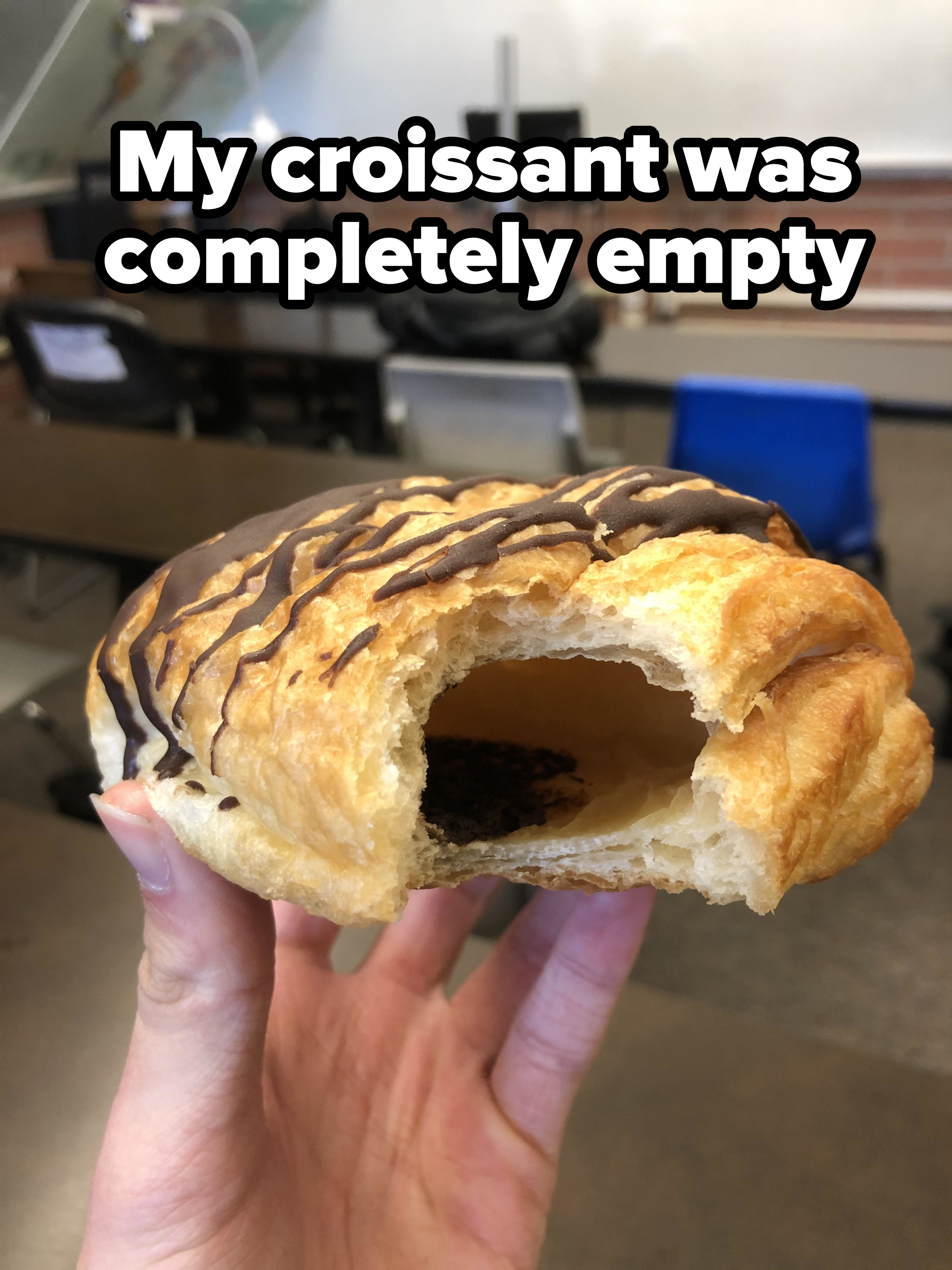 An empty croissant