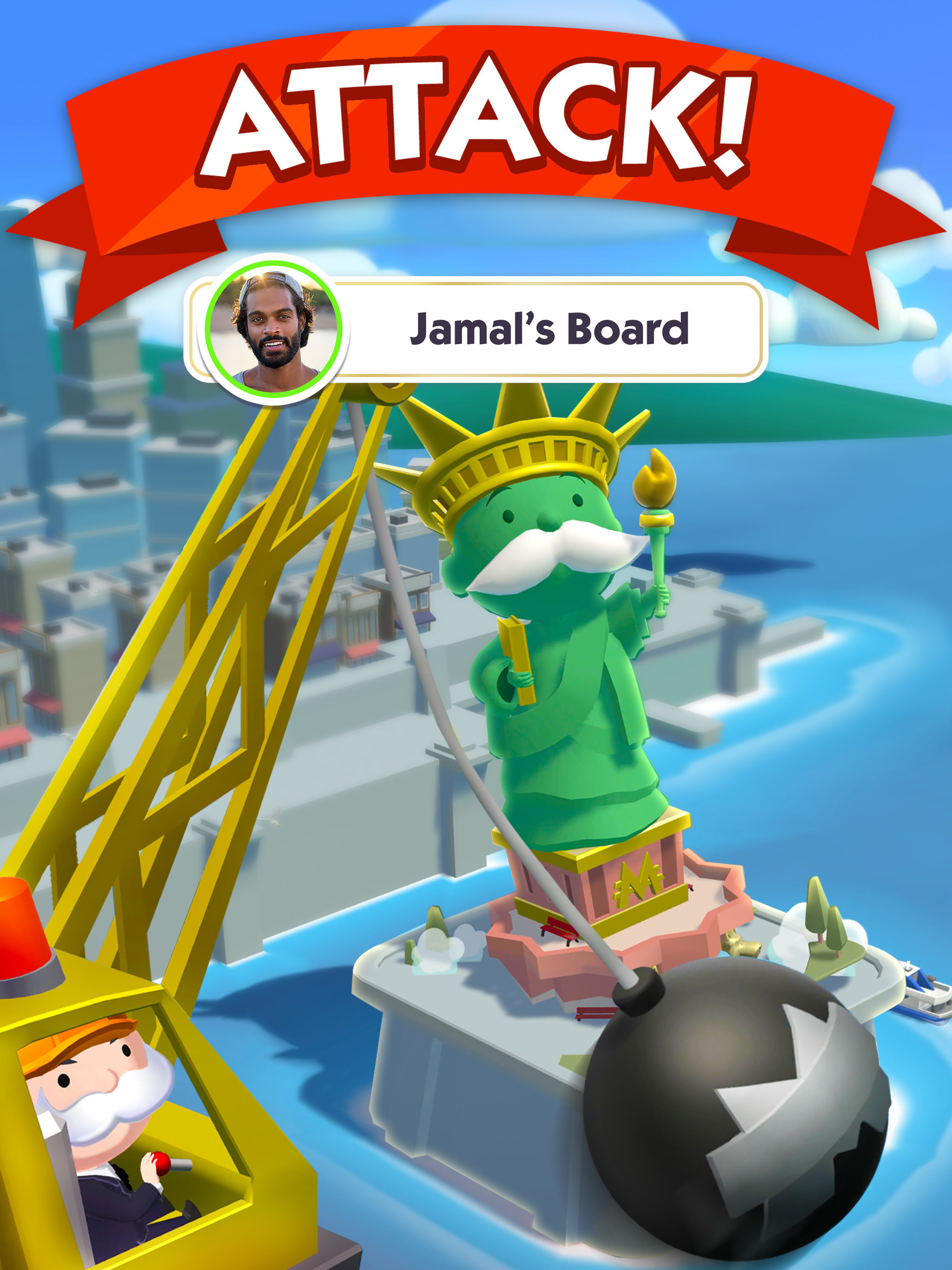 Screenshot of Monopoly Go game play