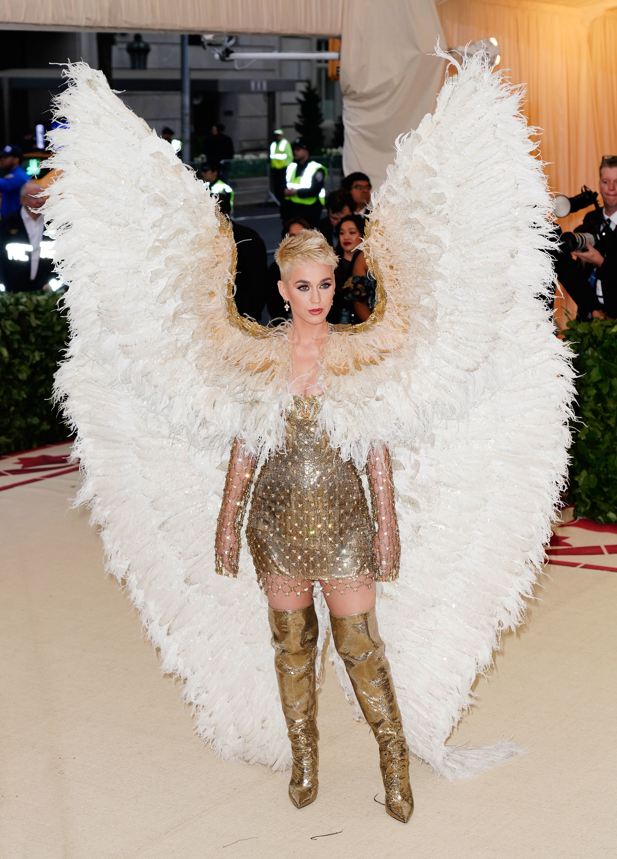 Katy Perry attends Heavenly Bodies: Fashion and the Catholic Imagination Costume Institute Gala at Metropolitan Museum of Art on May 7, 2018, in New York City