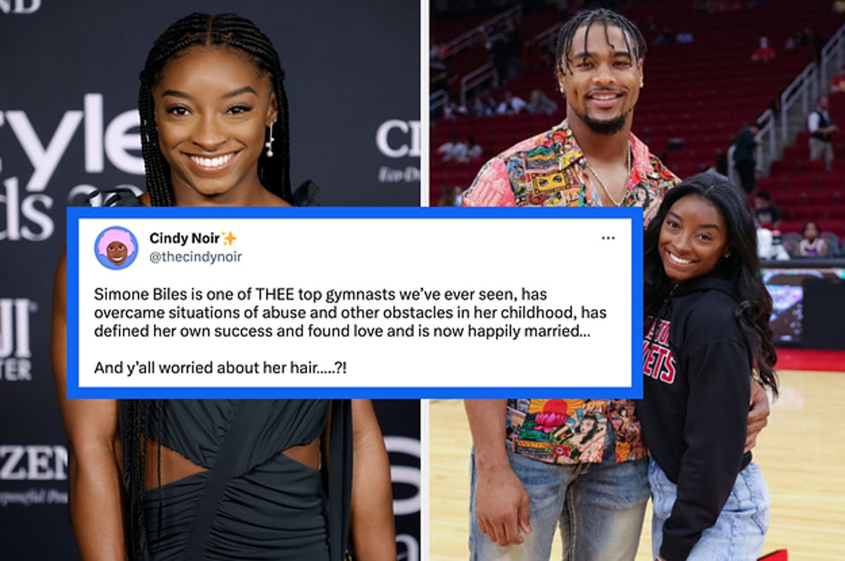 Simone Biles Responds To Wedding Hairstyle Twitter Criticism