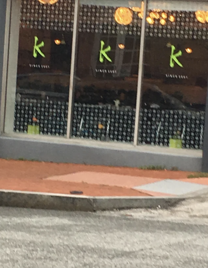 KKK on a window