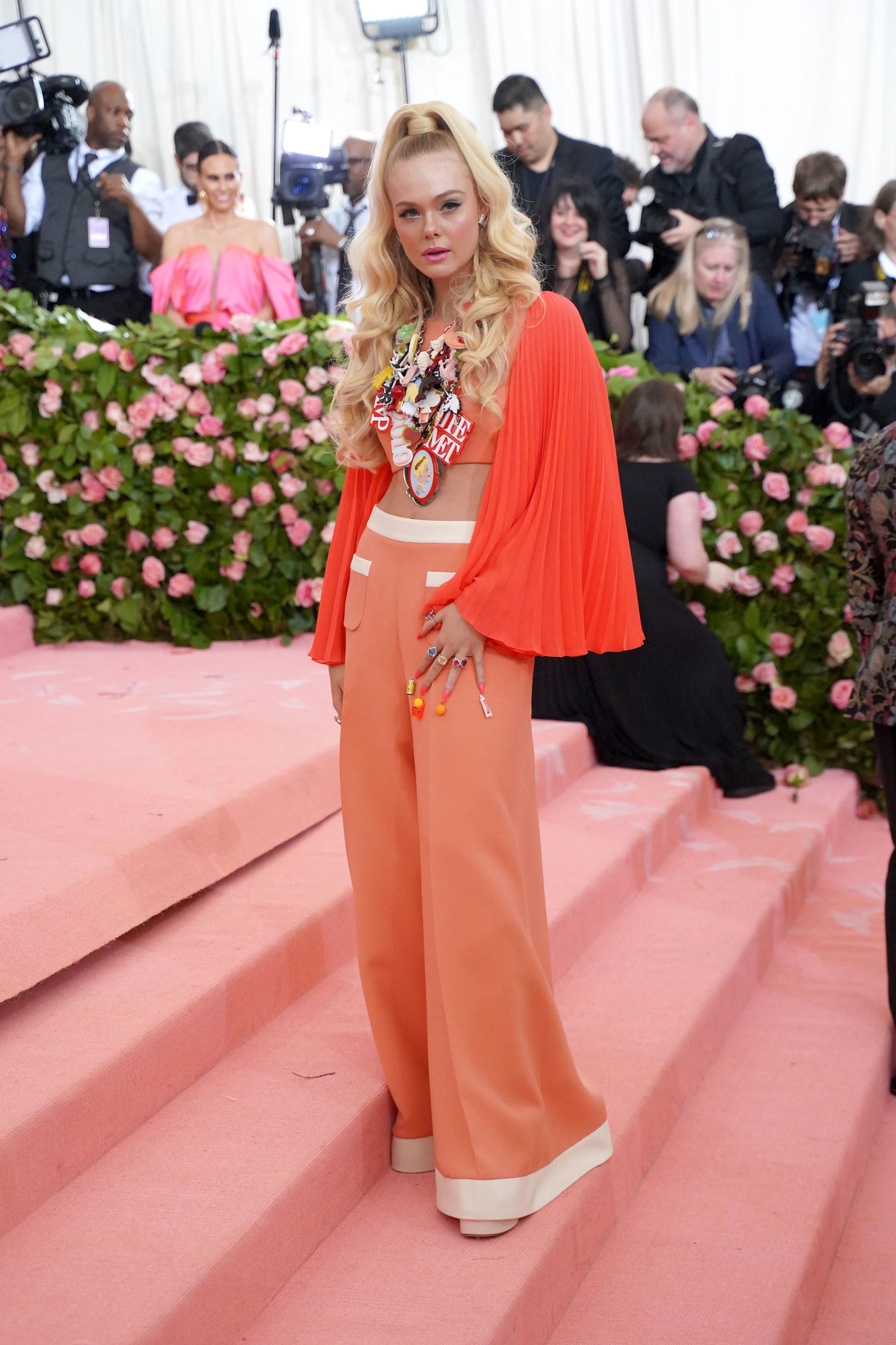 Elle Fanning attends the Metropolitan Museum of Art's 2019 Costume Institute Benefit "Camp: Notes on Fashion" at Metropolitan Museum of Art on May 6, 2019, in New York City