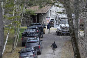 Home of Robert Eger, 72, and Patricia Eger, 62, who were found dead in the barn on the property, 