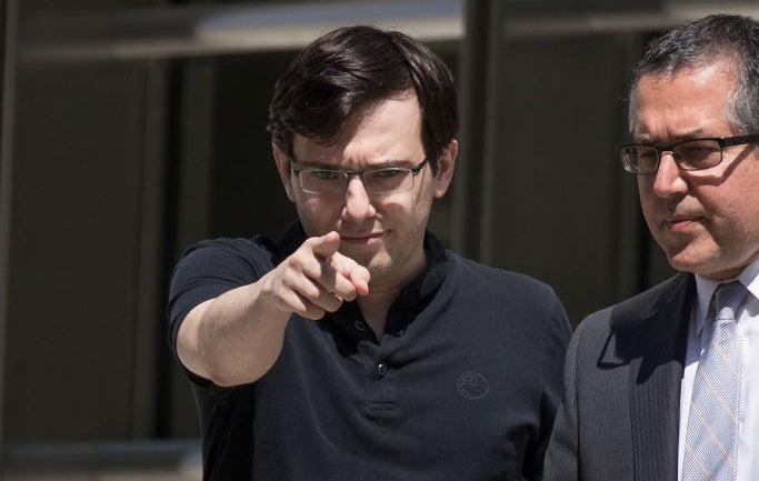 Martin Shkreli pointing