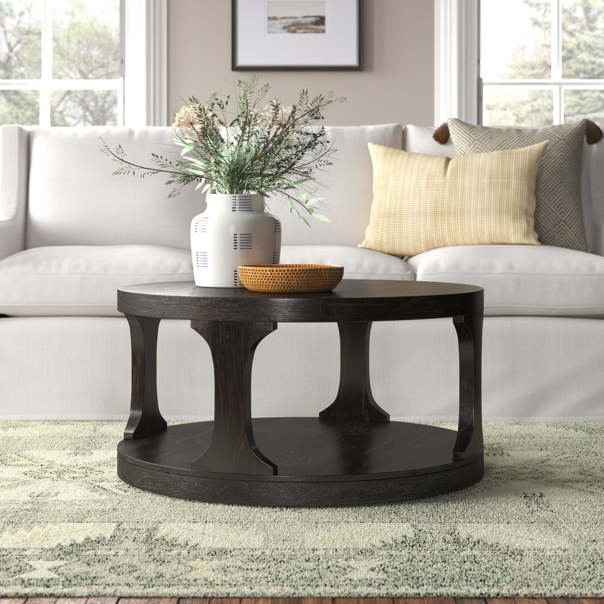 Image of the dark brown coffee table