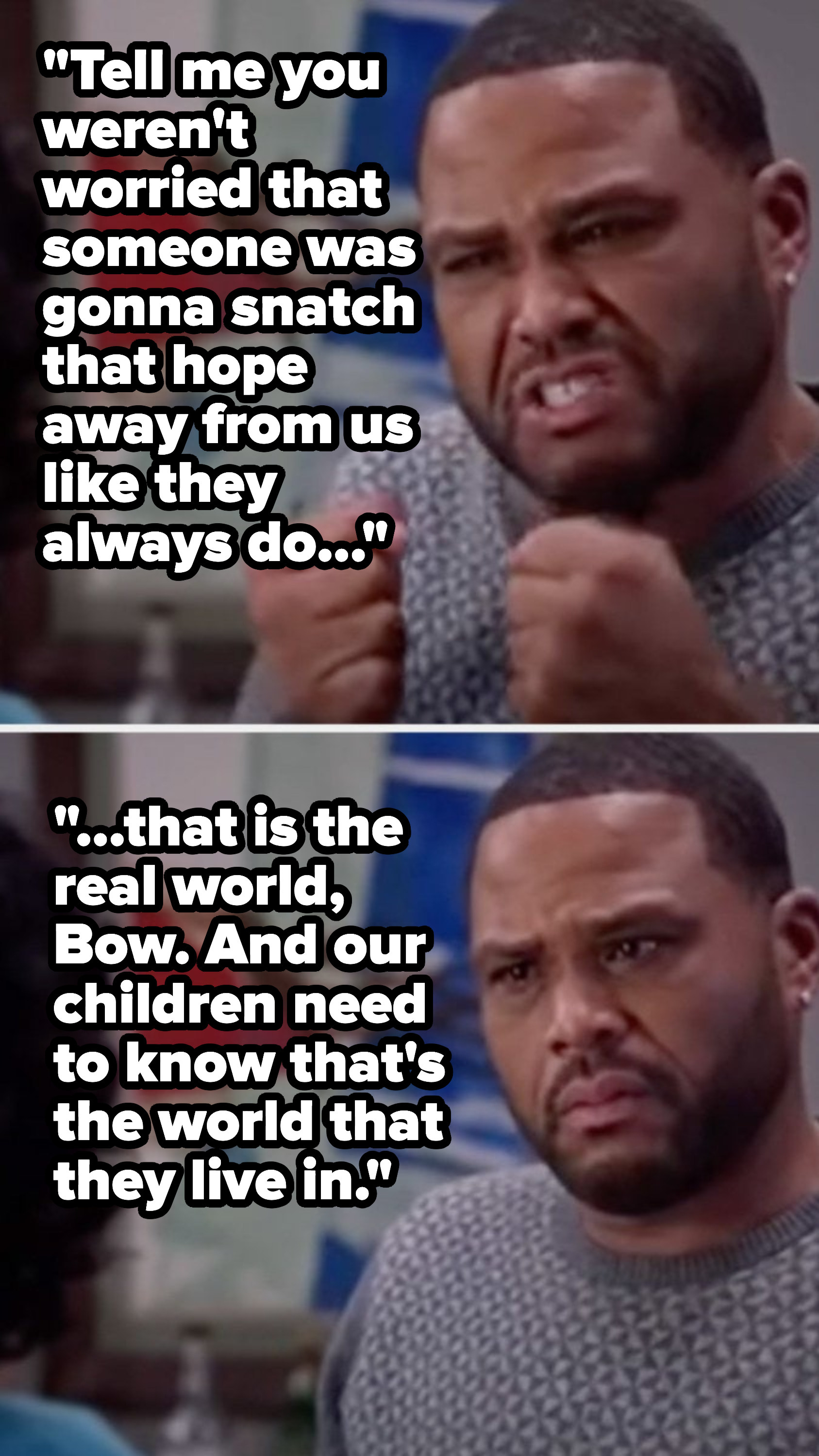 Dre from &quot;blackish&quot; defends telling his kids to acknowledge injustices toward Black people