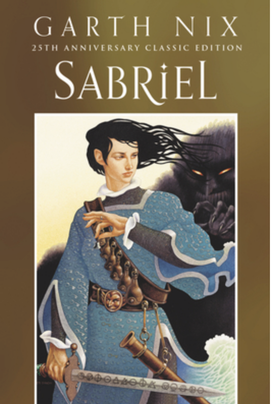 person holding a sword on the book cover