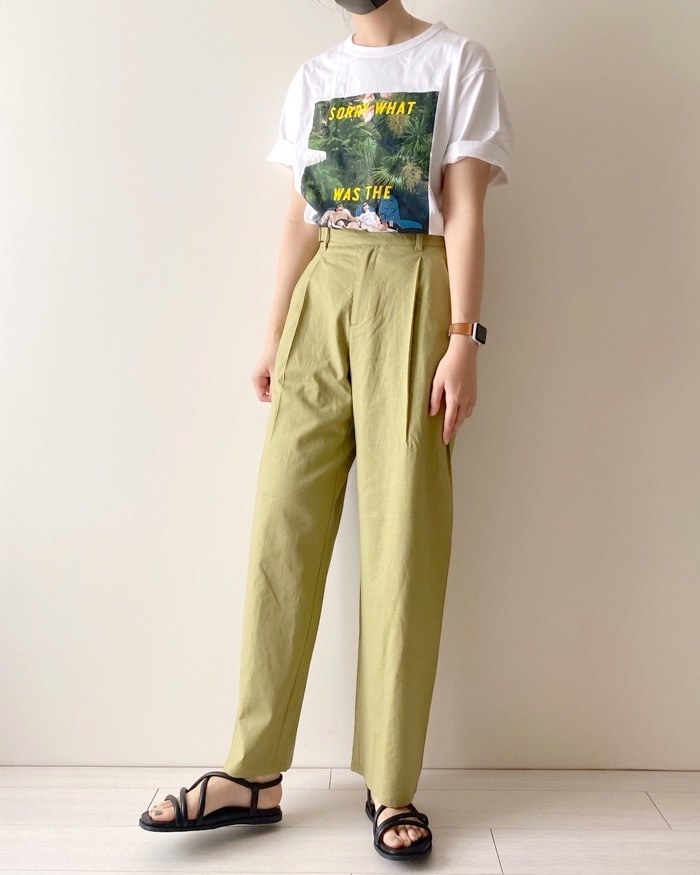 GU（ジーユー）のオススメのパンツ「リネンブレンドグルカパンツ+X」