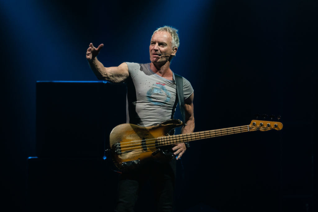 sting on stage