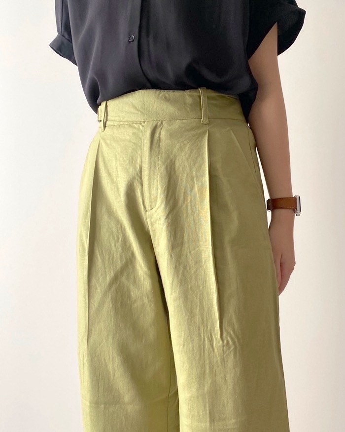 GU（ジーユー）のオススメのパンツ「リネンブレンドグルカパンツ+X」