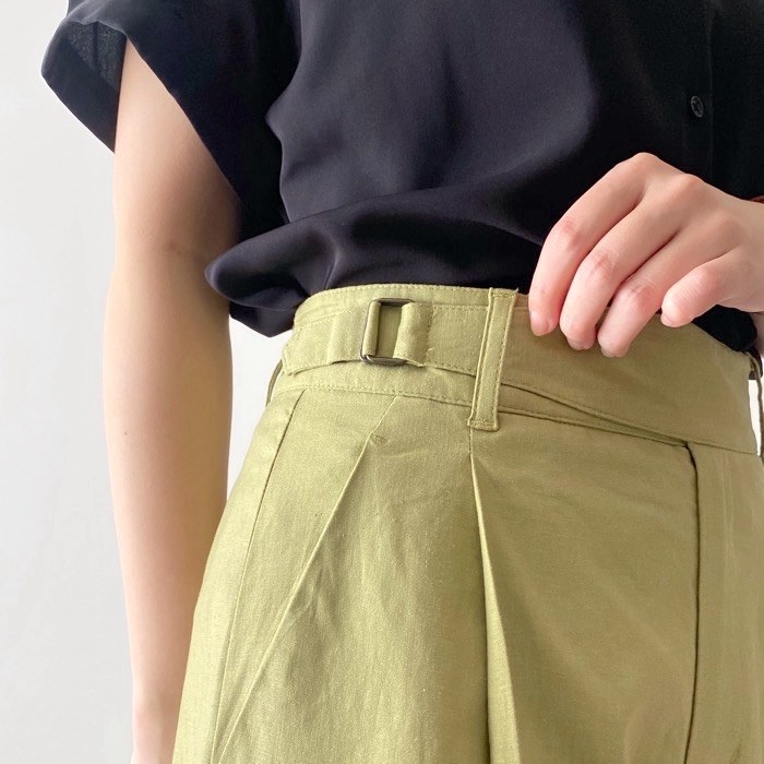 GU（ジーユー）のオススメのパンツ「リネンブレンドグルカパンツ+X」