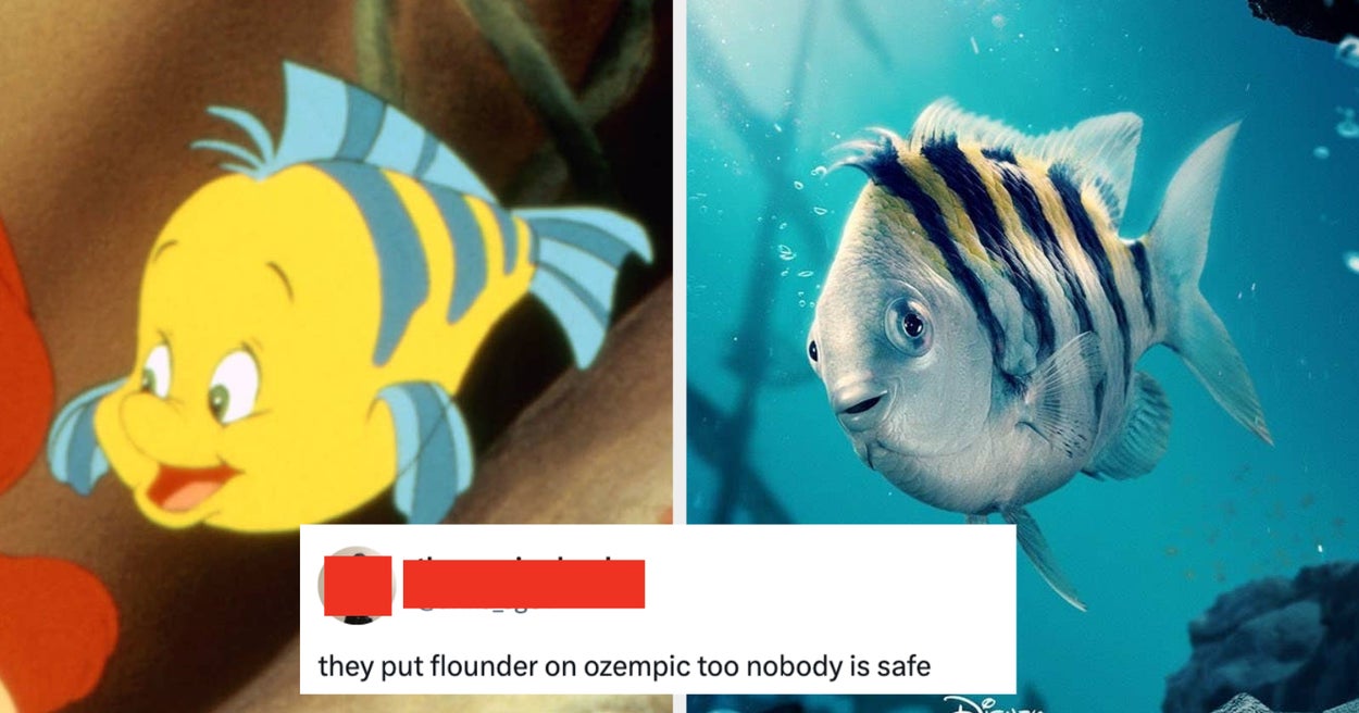 People Are Absolutely Roasting The Live-Action Version Of Flounder In The “Little Mermaid,” And For Once, The Criticism Is Valid