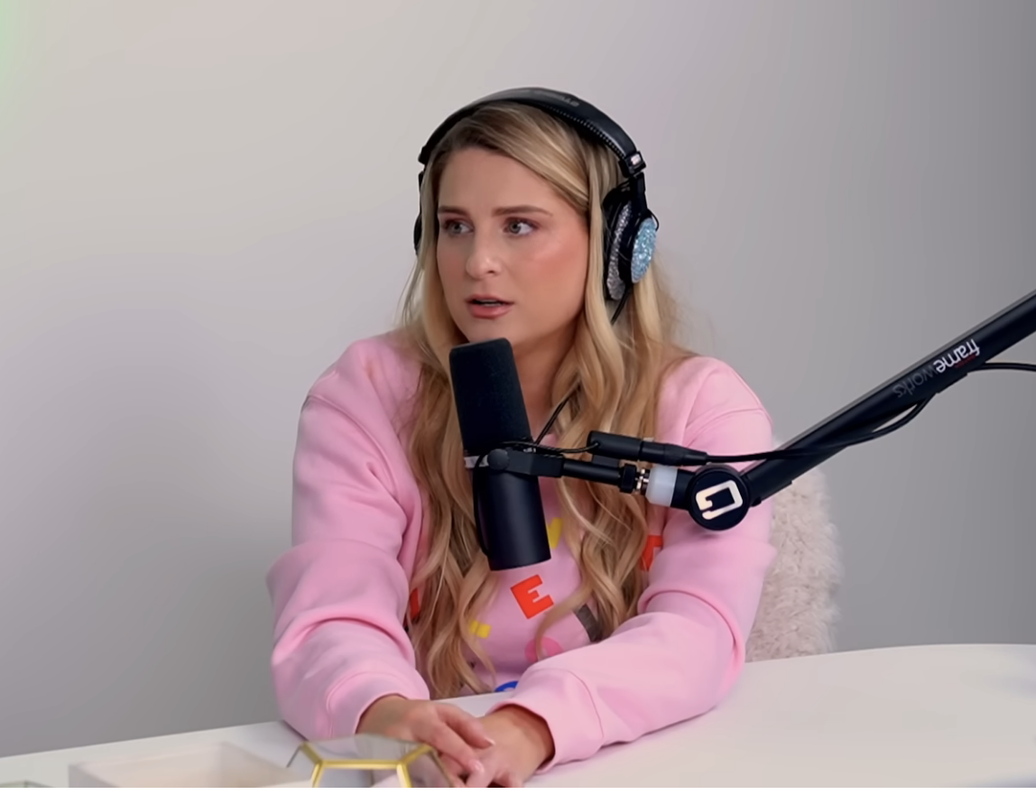 A still screenshot of Meghan Trainor from her Youtube show