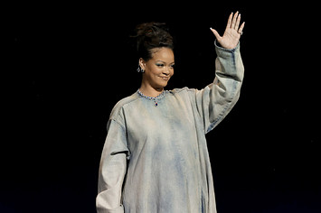 Rihanna speaking at CinemaCon in 2023